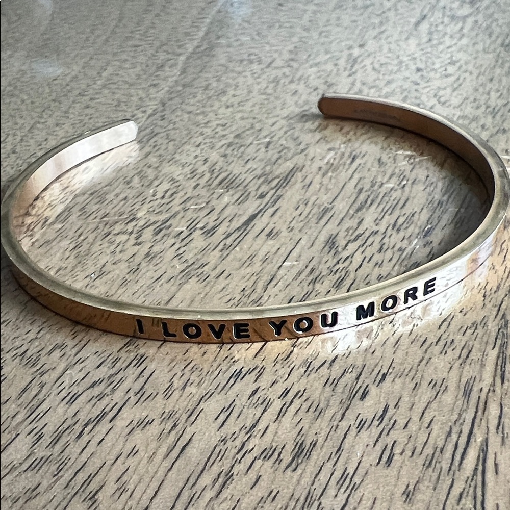 Bronze “I Love You More” Mantraband bracelet